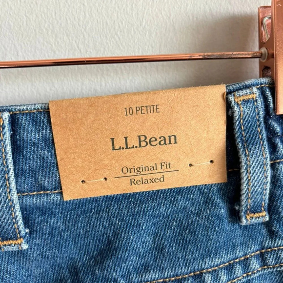 L.L Bean Womens Original Fit Relaxed Jeans Denim Blue Size 10 - Picture 9 of 13